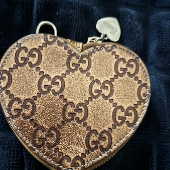 Gucci Guccissima heart coin purse- metallic wallets - Picture 10 of 10